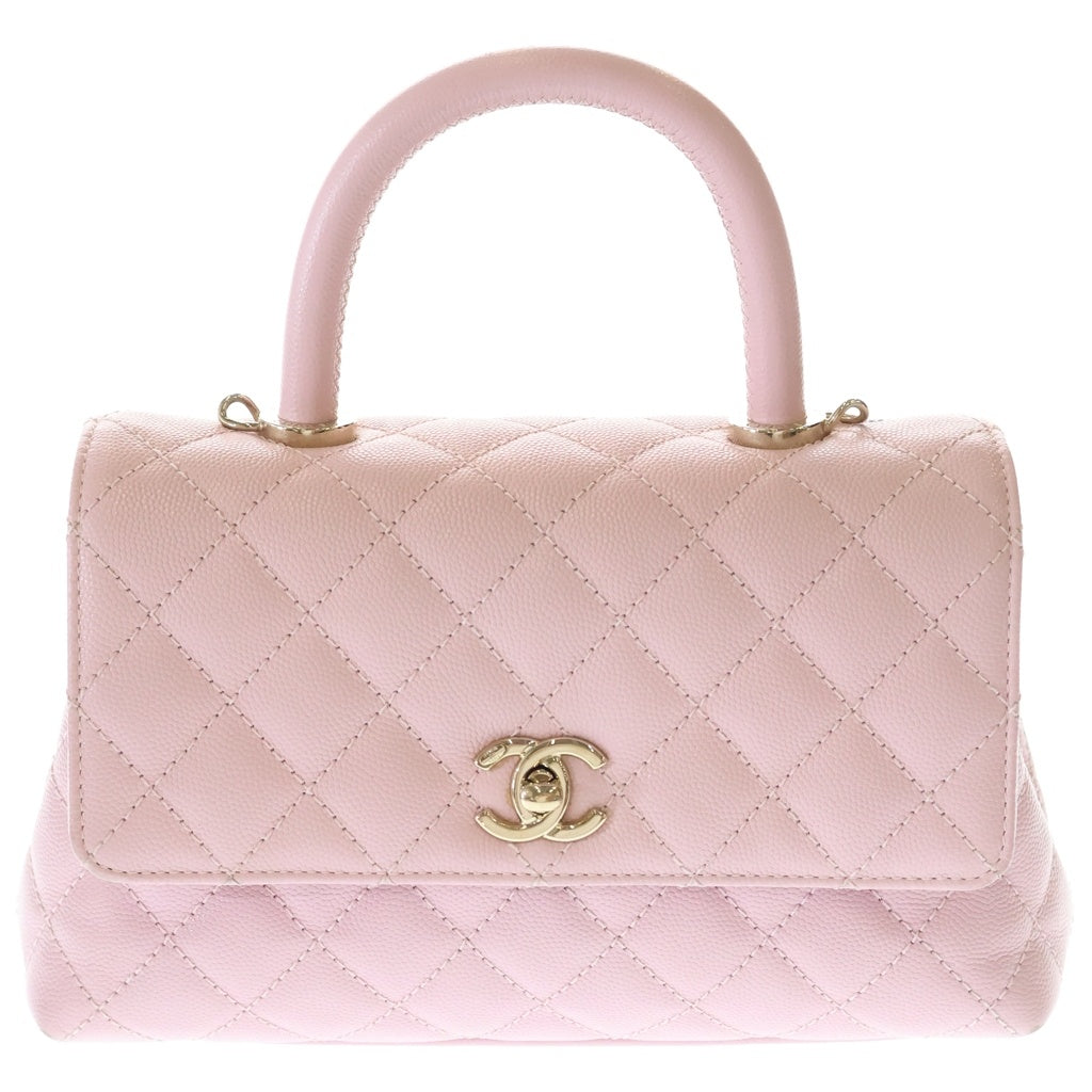 CHANEL(シャネル) ココハンドル24 XS 2WAYハンドバッグ ショルダーバッグ チェーンバッグ ピンク A92990 ゴールド金具 レディース