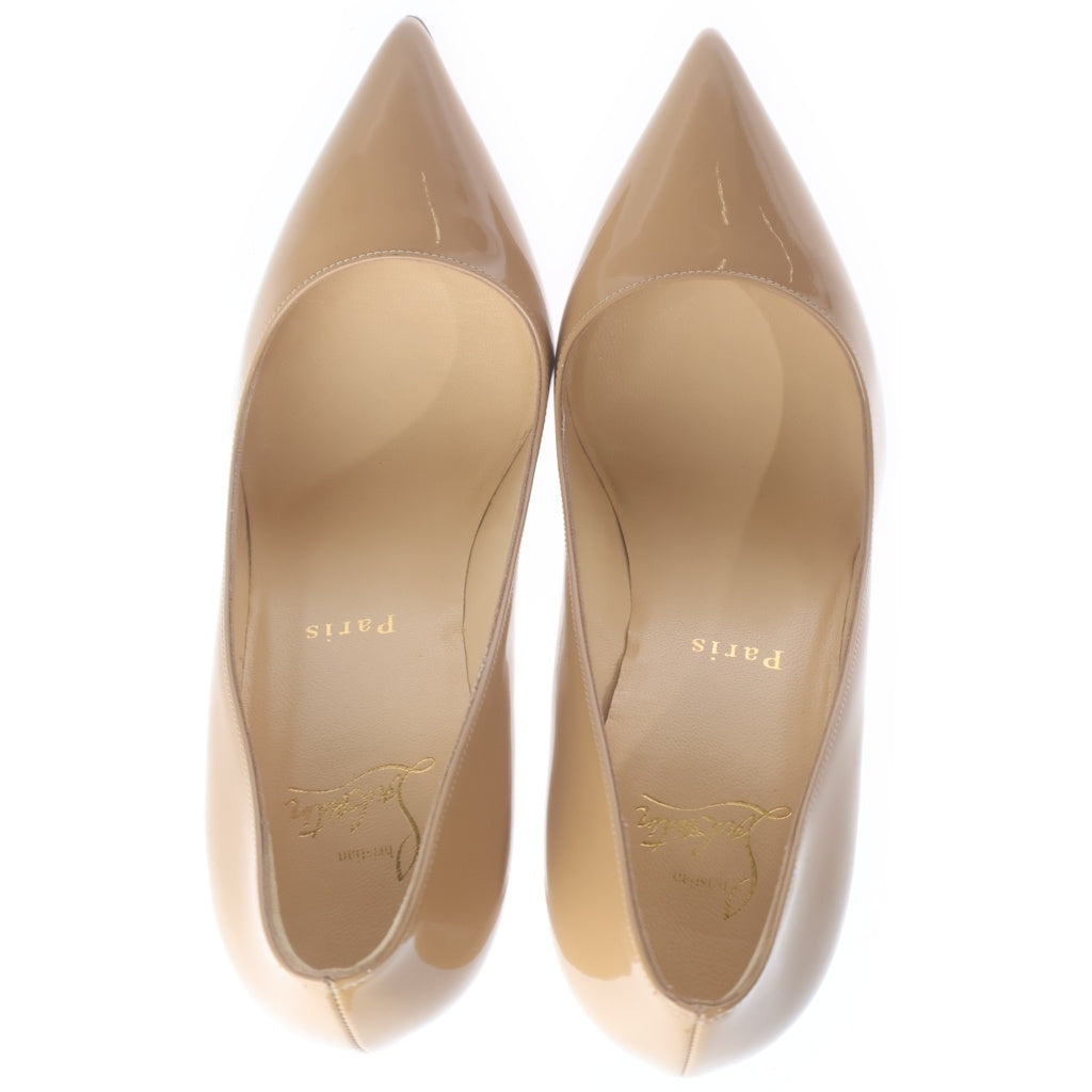 CHRISTIAN LOUBOUTIN(クリスチャンルブタン) パテントレザー ヒール パンプス シューズ ベージュ レディース