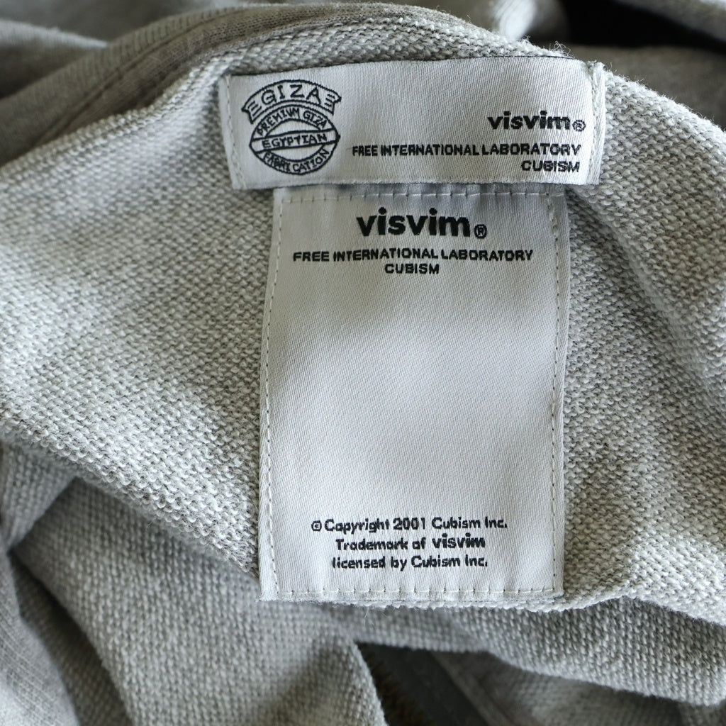 VISVIM(ヴィスヴィム) ■パッチワーク ジップパーカー グレー コットン フーディー レディース