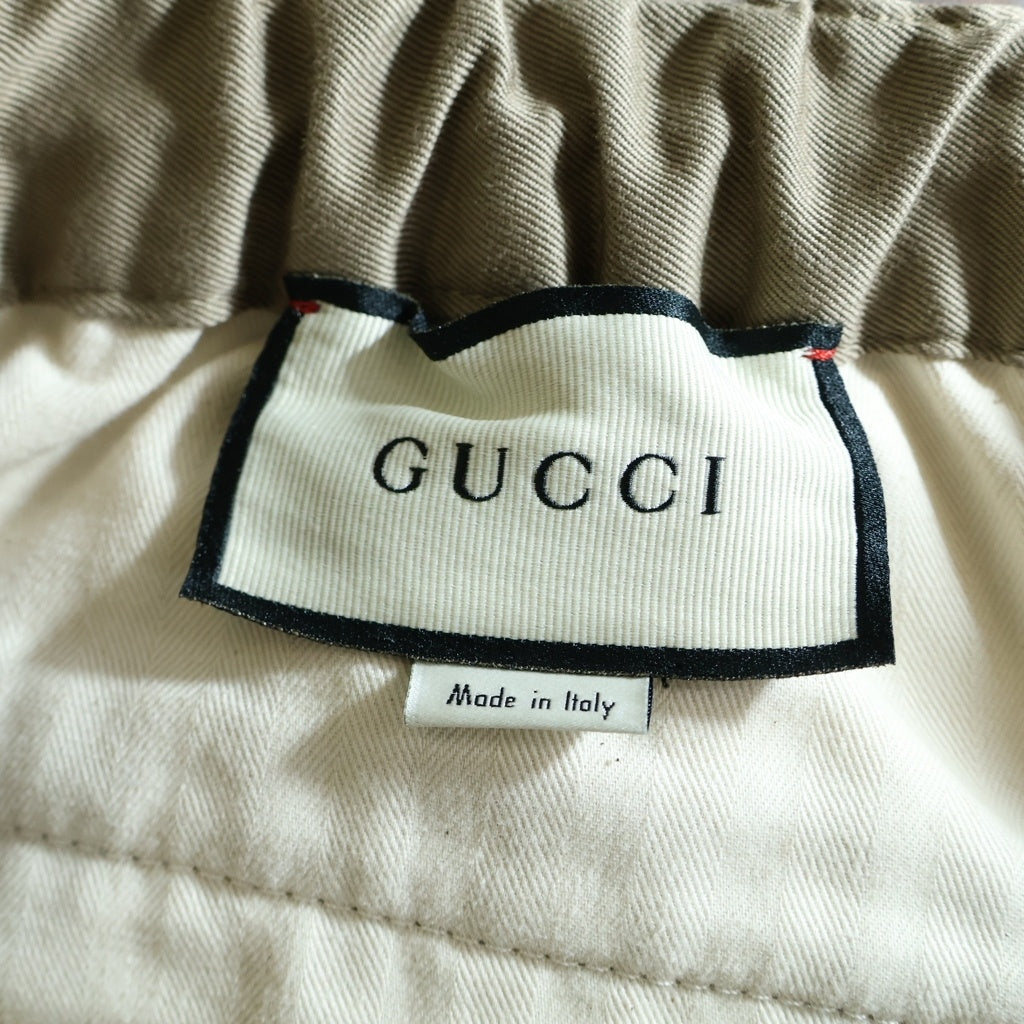 GUCCI(グッチ) ■サイドラインパンツ ベージュ コットン 5604187