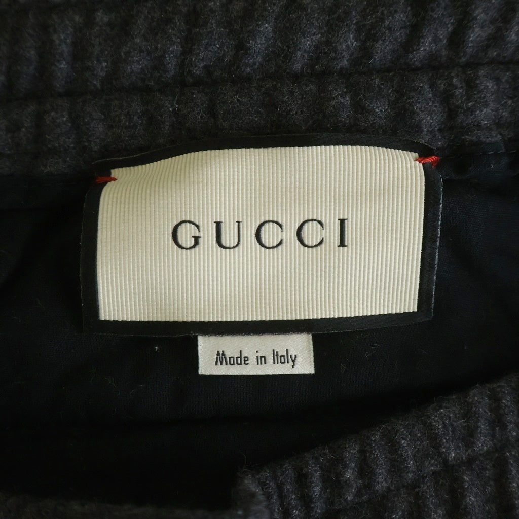 GUCCI(グッチ) ■裾ジップウールパンツ グレー ウール 488473