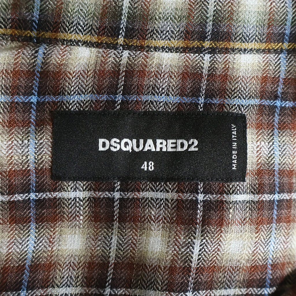 DSQUARED2(ディースクエアード) ■長袖チェックシャツ マルチカラー コットン S74DM0607