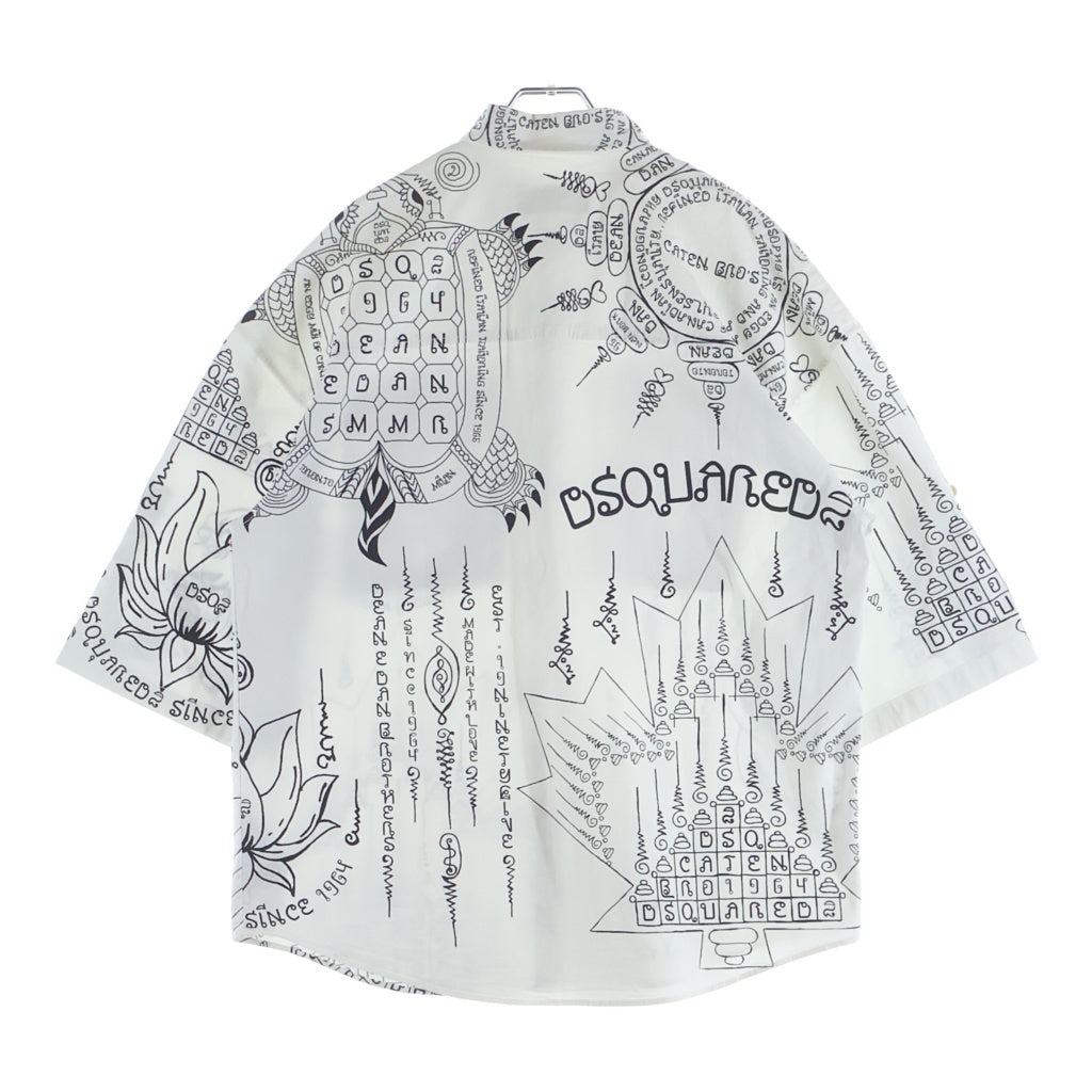 DSQUARED2(ディースクエアード) ■半袖シャツ ホワイト コットン S71DM0612