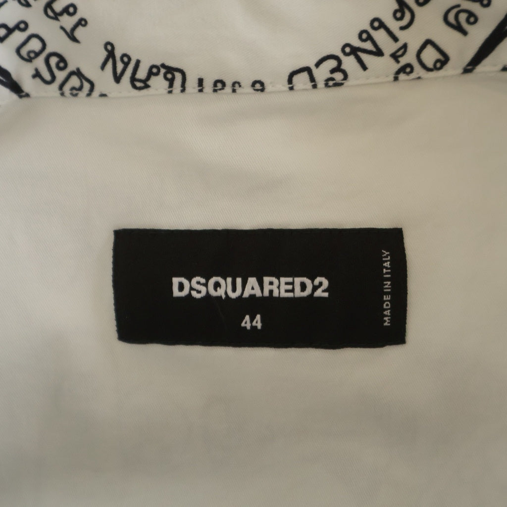 DSQUARED2(ディースクエアード) ■半袖シャツ ホワイト コットン S71DM0612