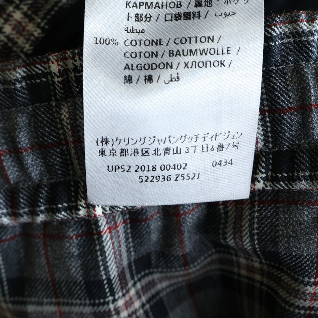 GUCCI(グッチ) ■Check Slacks Pants 522936 Z552J チェックスラックスパンツ グレー 46 522936 Z552J