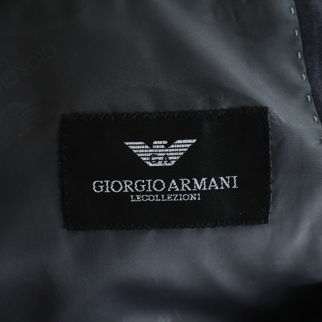 GIORGIO ARMANI(ジョルジオアルマーニ) セットアップスーツ ストライプ柄 ウール 3B テーラードジャケット スラックスパンツ グレー