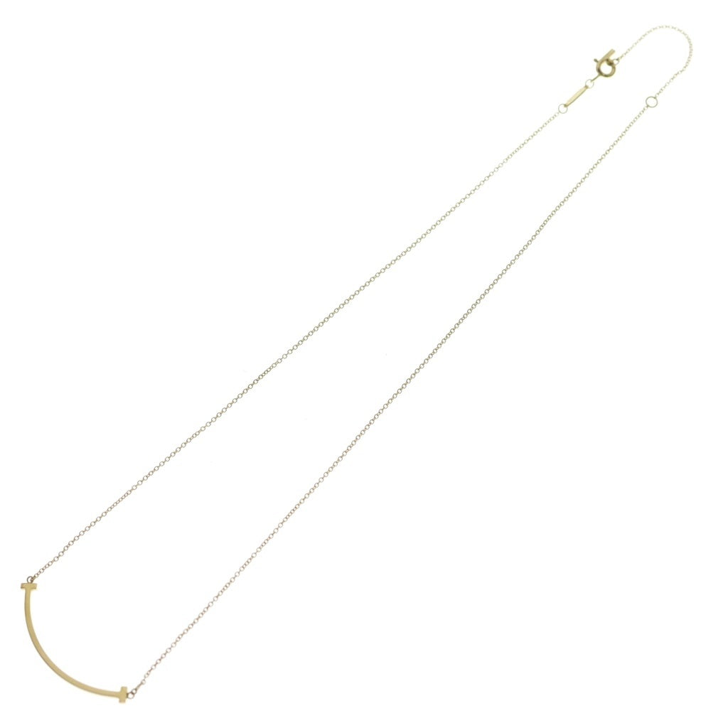 TIFFANY & Co.(ティファニー) Tスマイル スモール ネックレス ペンダント チェーン ゴールド K18YG レディース