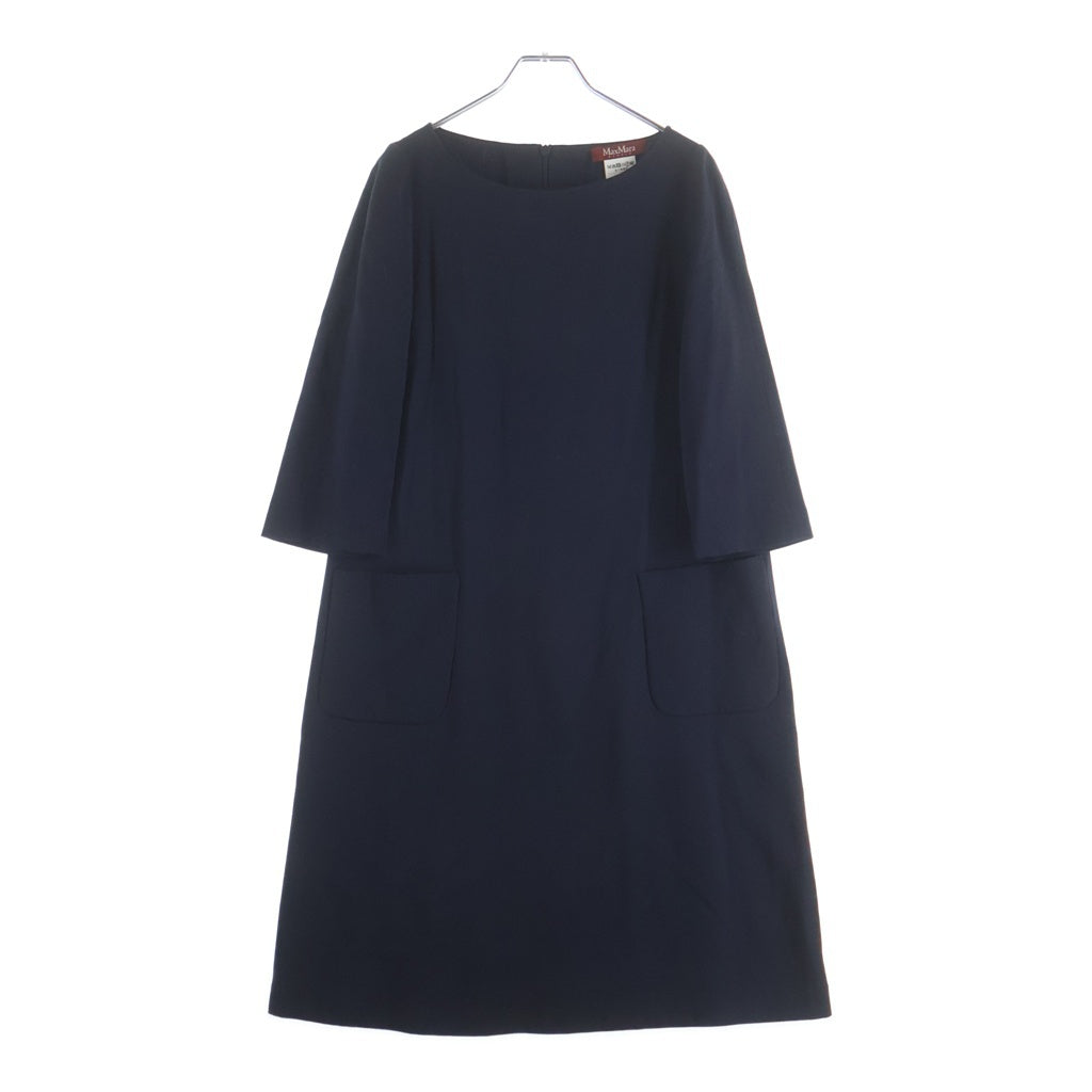 Max Mara(マックスマーラ) バックジップロングワンピース ネイビー #M レディース