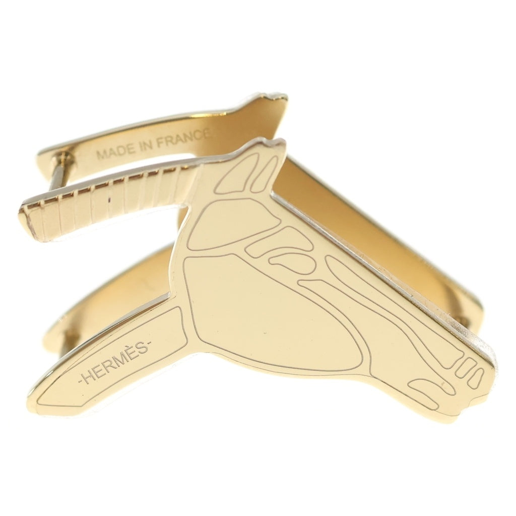 HERMES(エルメス) ホースヘッド スカーフリング ゴールド レディース