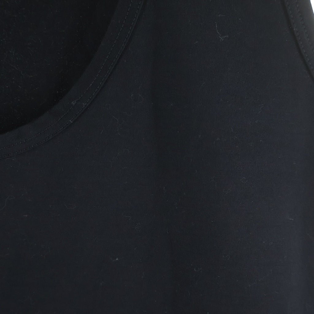 JIL SANDER(ジルサンダー) ロゴ刺繍 ノースリーブ タンクトップ カットソー ブラック KK PW ZI 0002 KK レディース
