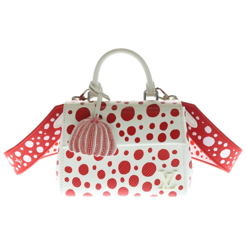 LOUIS VUITTON(ルイヴィトン) LV×YK エピ クリュニー 2WAYバッグ ボストンバッグ ハンドバッグ ショルダーバッグ ホワイト×レッド レザー MINI M21722 シルバー金具 レディース