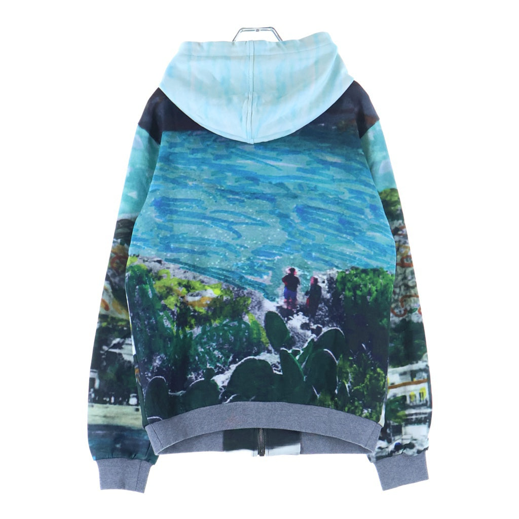 DOLCE & GABBANA(ドルチェアンドガッバーナ) フォトグラフィックプリント ジップアップ スウェットパーカー フーディー グレー G9EK8T/G7CVZ