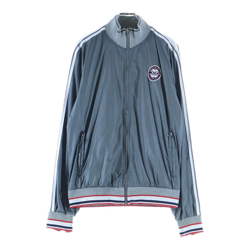 DOLCE & GABBANA(ドルチェアンドガッバーナ) ワッペンロゴ ジップアップ トラックジャケット グレー TRG013/ST479