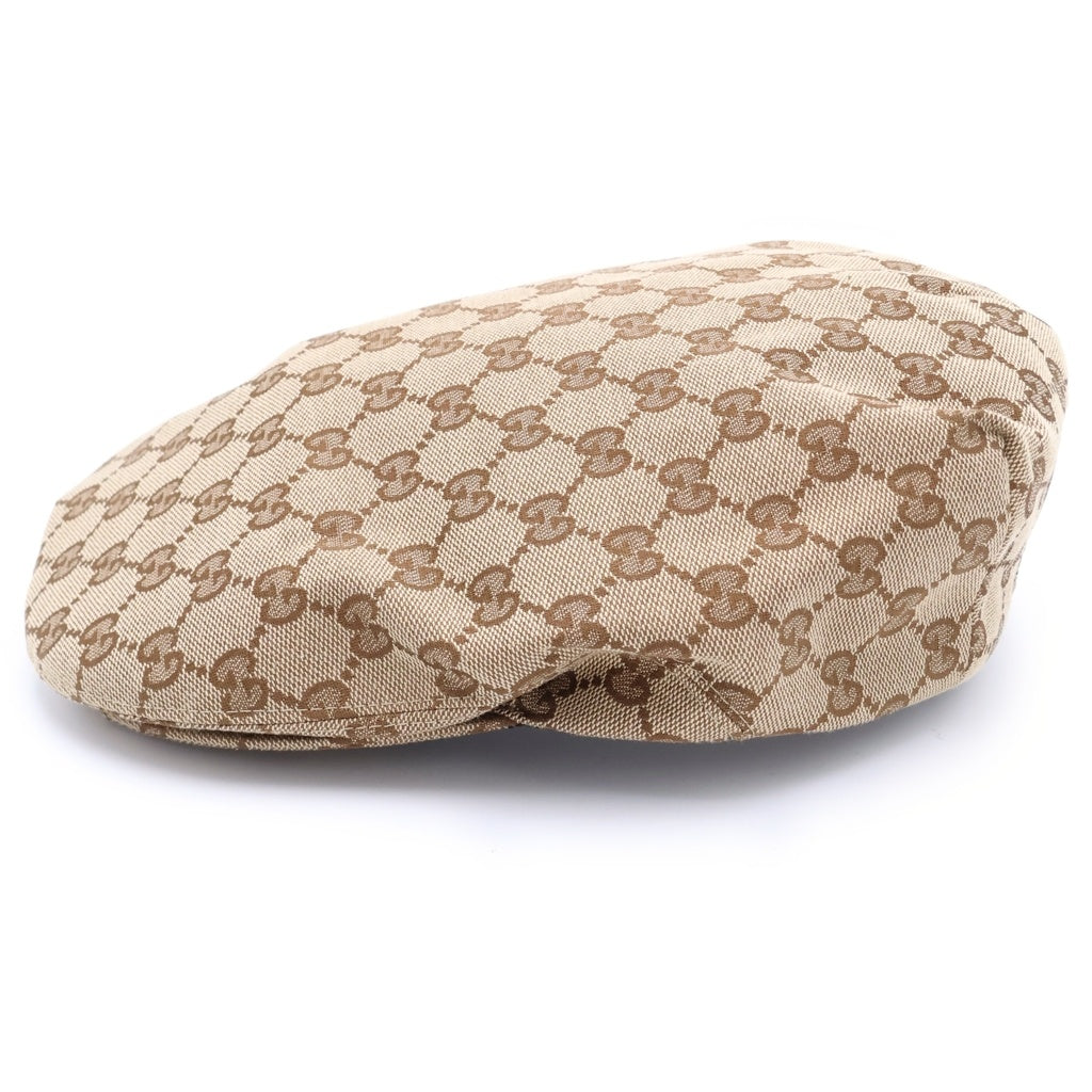 GUCCI(グッチ) GGキャンバス フラットキャップ ハンチング 帽子 ベージュ 696856