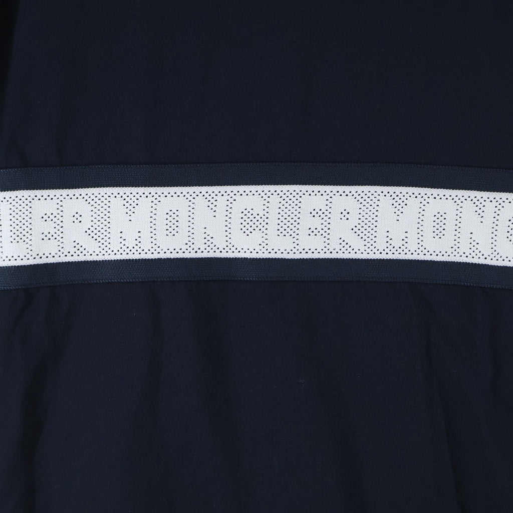MONCLER(モンクレール) メッシュラインロゴ クルーネック半袖Tシャツ ネイビー I10938C00027