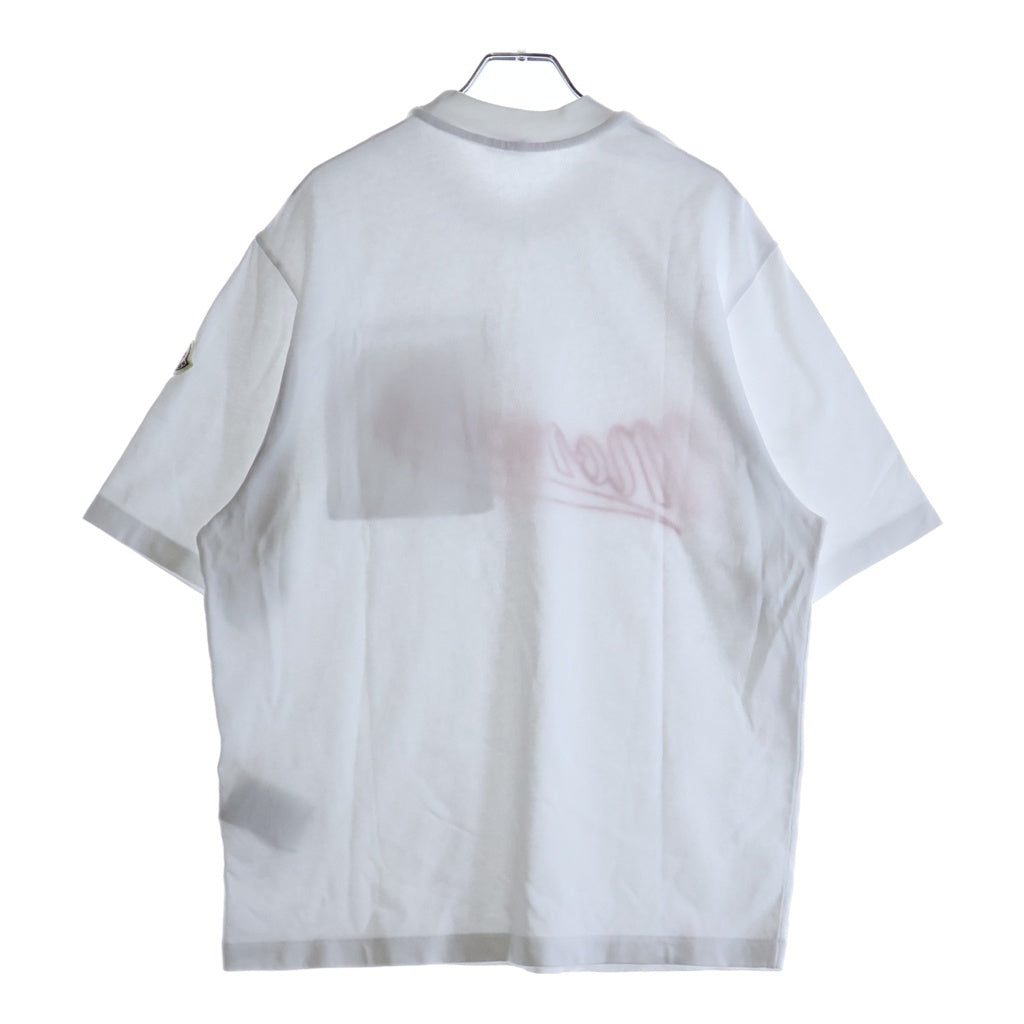 MONCLER(モンクレール) ロゴ刺繍 クルーネック 半袖Tシャツ ホワイト I10918C00005 899H5