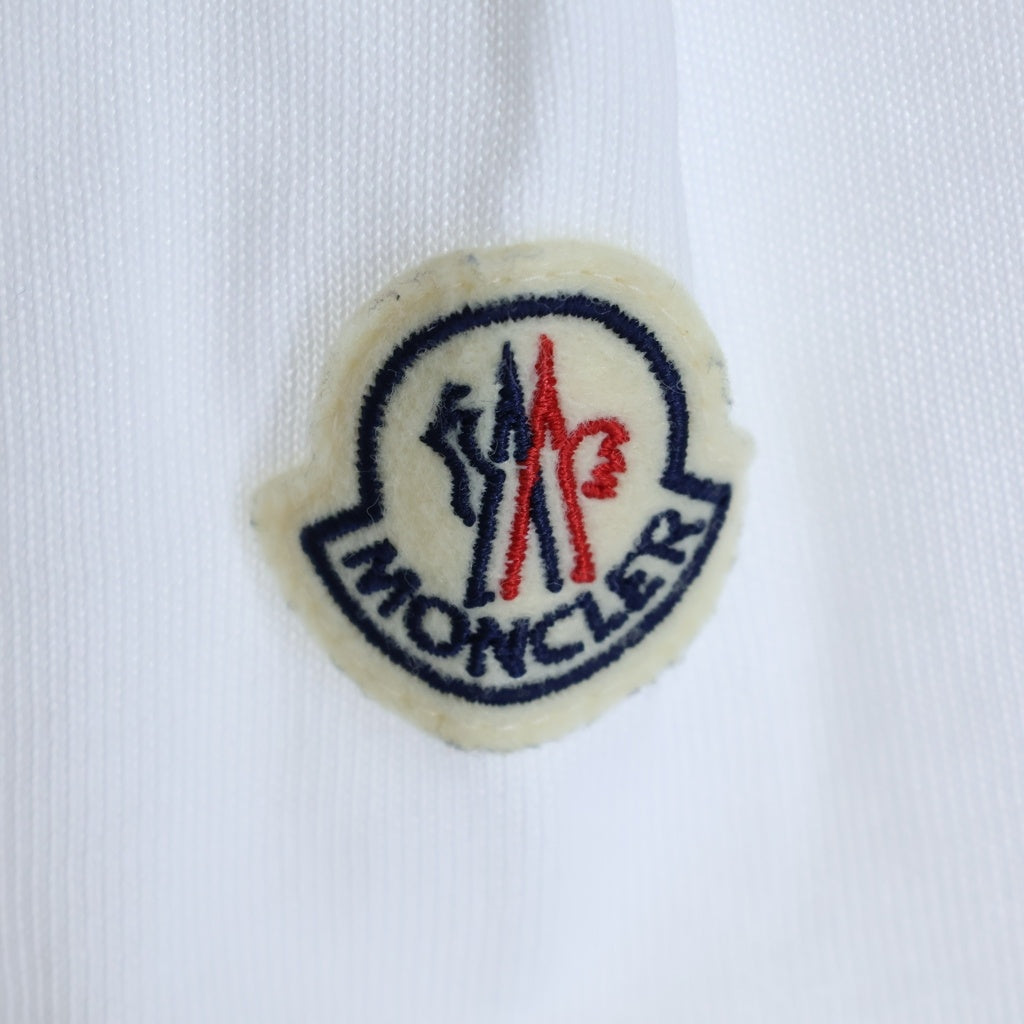 MONCLER(モンクレール) ロゴ刺繍 クルーネック 半袖Tシャツ ホワイト I10918C00005 899H5