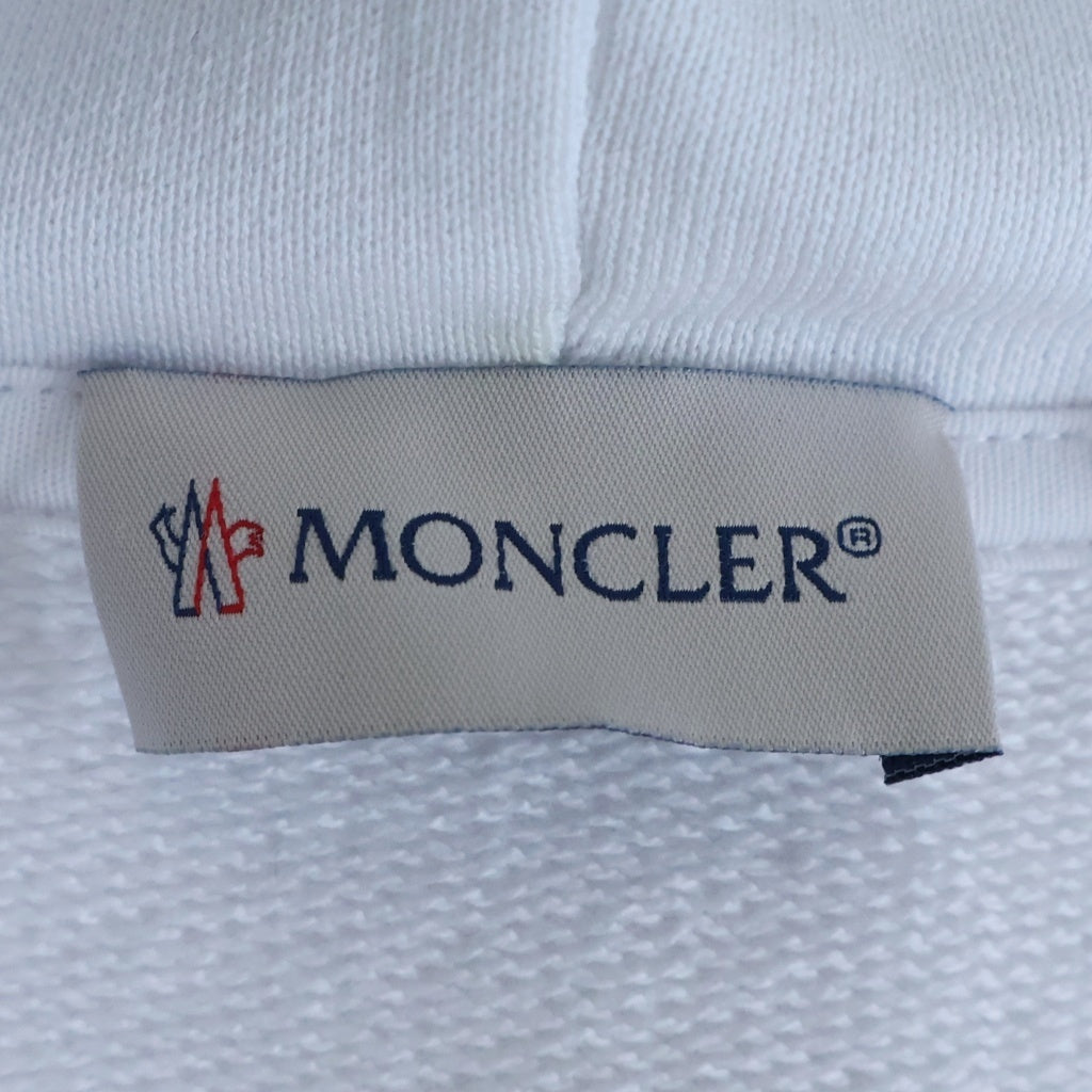 MONCLER(モンクレール) 22AW ダックプリント プルオーバースウェットパーカー フーディー ホワイト H20918G00038 809KR