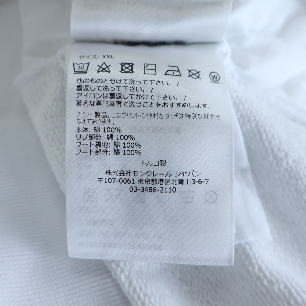 MONCLER(モンクレール) 22AW ダックプリント プルオーバースウェットパーカー フーディー ホワイト H20918G00038 809KR