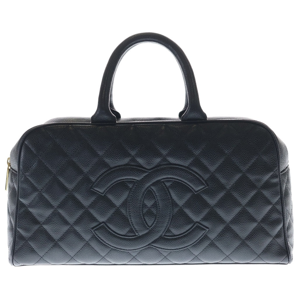 CHANEL(シャネル) マトラッセ ボストンバッグ ハンドバッグ ブラック