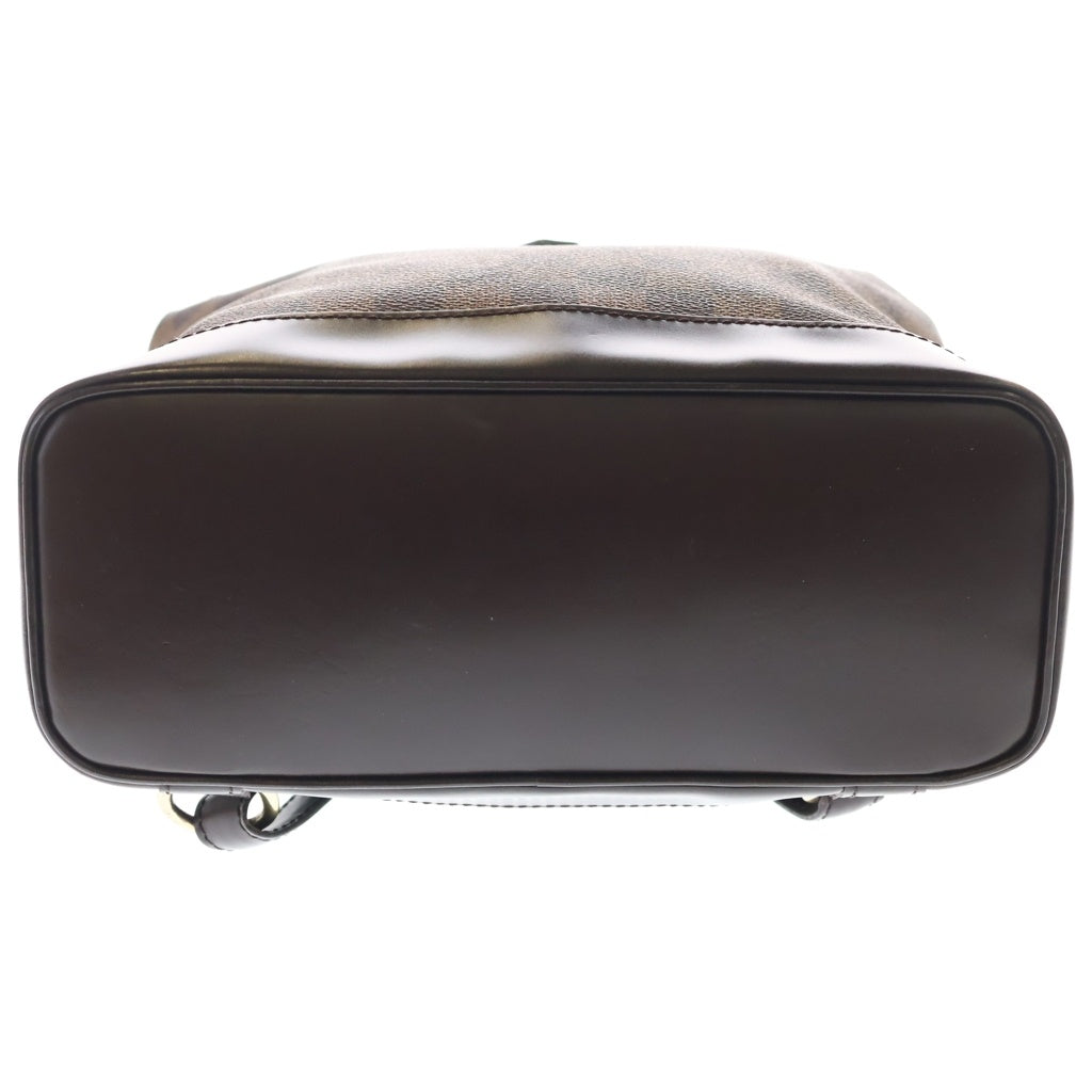 LOUIS VUITTON(ルイヴィトン) ダミエ ソーホー リュックサック バックパック ブラウン レザー×PVC N51132 ゴールド金具 レディース