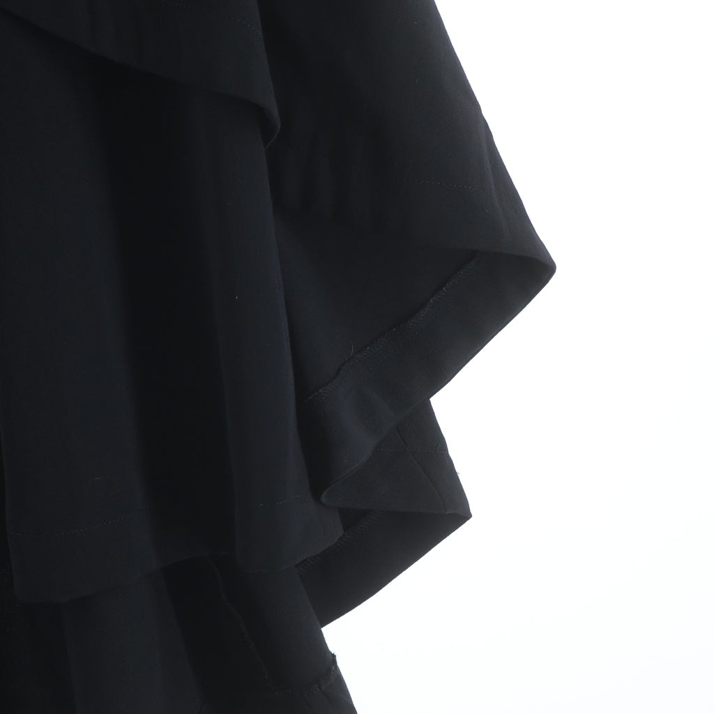 tricot COMME des GARCONS(トリコ コム デ ギャルソン) 88AW 変形 ラップデザイン アシンメトリー ウール ロングスカート ブラック レディース AD1988 TS-05001M