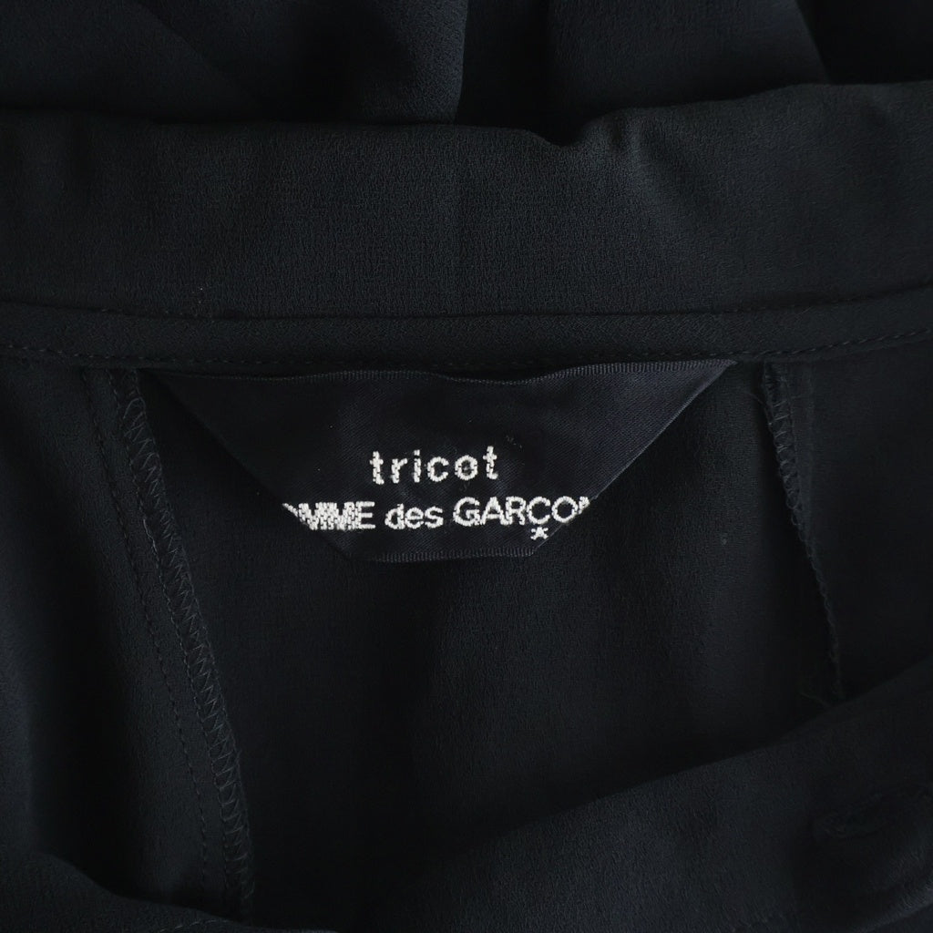 tricot COMME des GARCONS(トリコ コム デ ギャルソン) 93SS シアー シースルー 長袖 シャツ ブラウス ブラック レディース AD1992 TB-110050