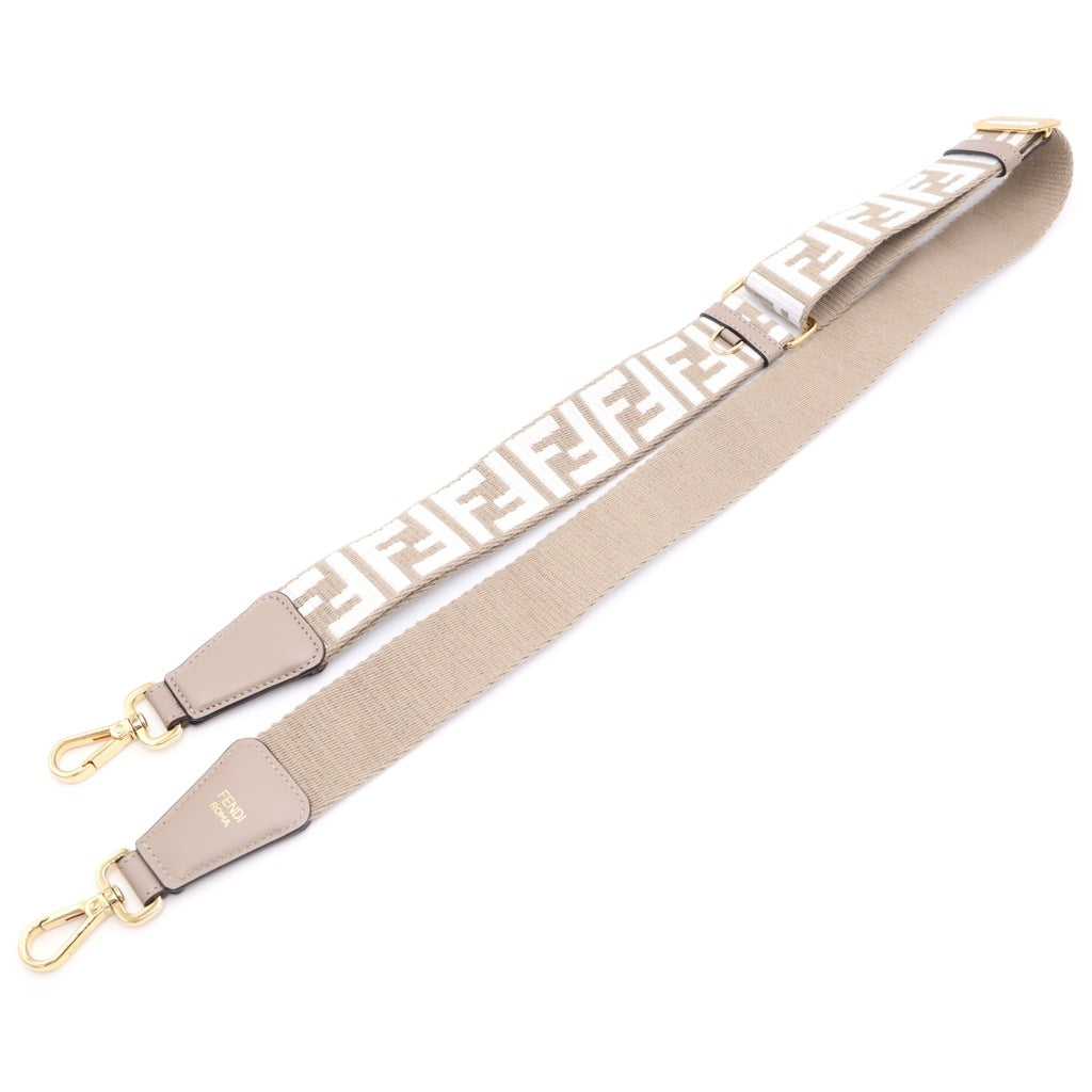 FENDI(フェンディ) ズッカ スリム クラッチ ショルダーバッグ ミニバッグ ブラウン キャンバス 8BS073 ゴールド金具 レディース