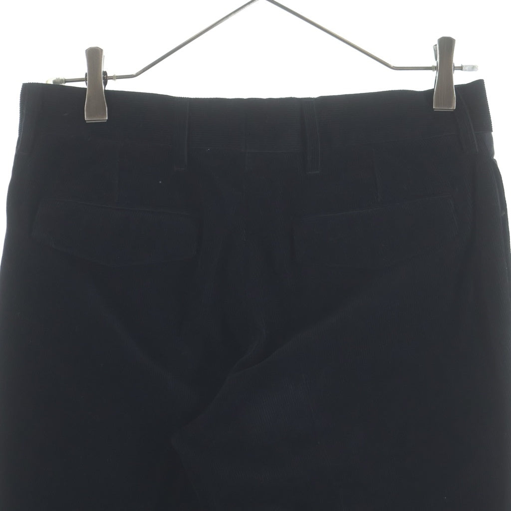 KRIS VAN ASSCHE(クリス ヴァン アッシュ) コーデュロイ ストレートパンツ ブラック コットン