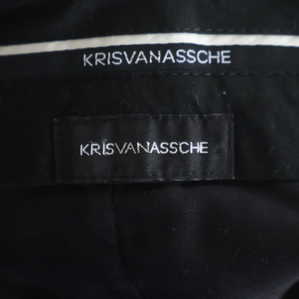 KRIS VAN ASSCHE(クリス ヴァン アッシュ) コーデュロイ ストレートパンツ ブラック コットン