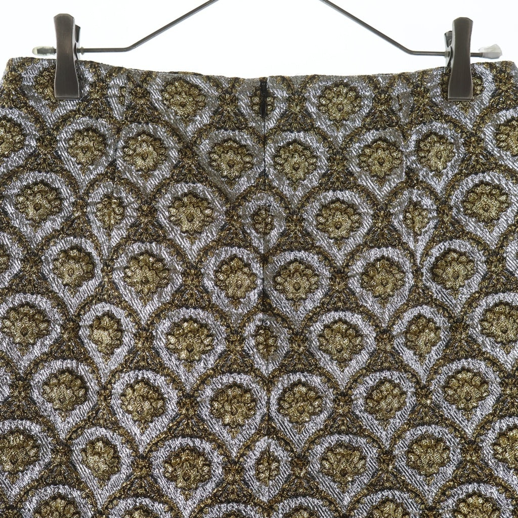DRIES VAN NOTEN(ドリスヴァンノッテン) ロングスカート ゴールド×シルバー #36 レディース