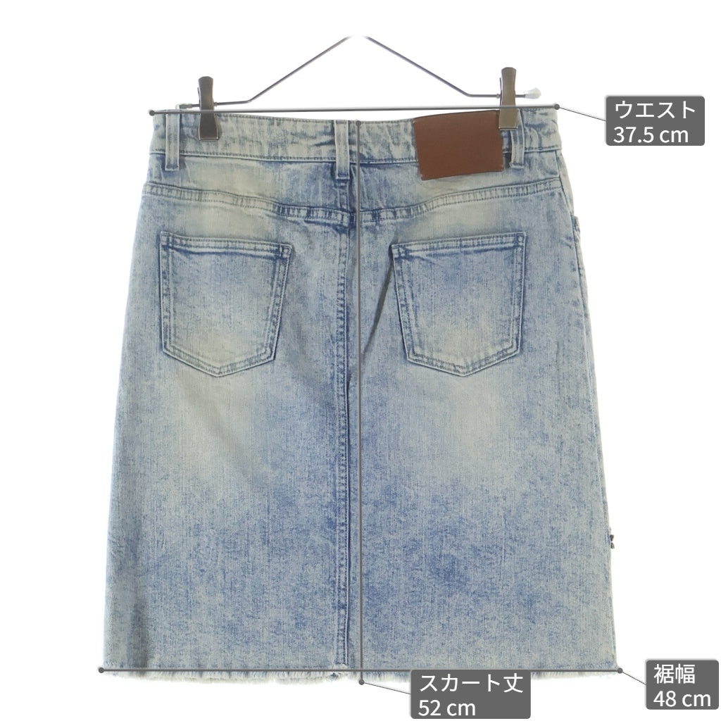 GUCCI(グッチ) スタッズ フラワー デニムひざ丈スカート インディゴブルー #40 371535XD275 レディース