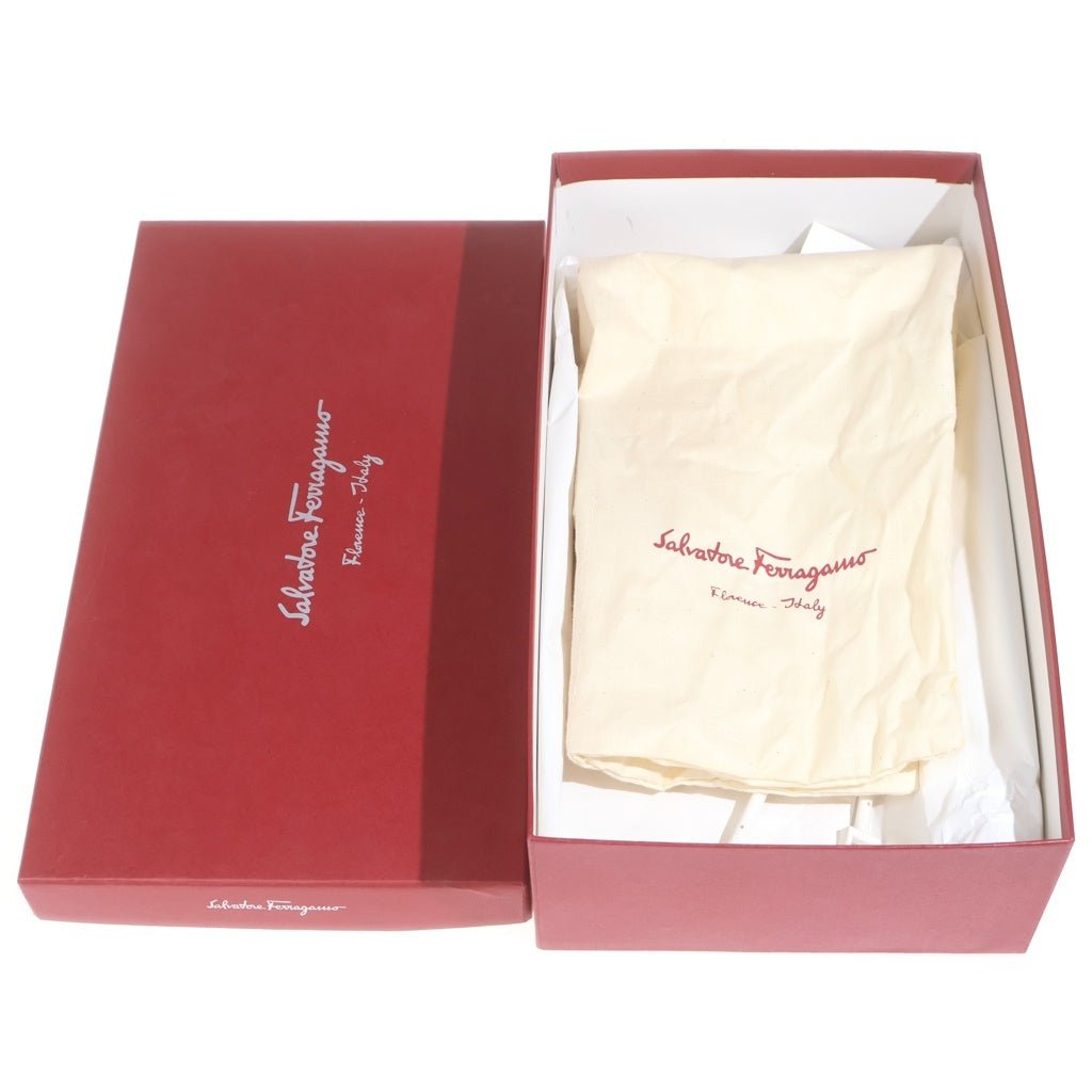 Salvatore Ferragamo(サルヴァトーレ フェラガモ) レザー ヒール ポインテッドトゥ スリングバック パンプス シューズ ベージュ レディース