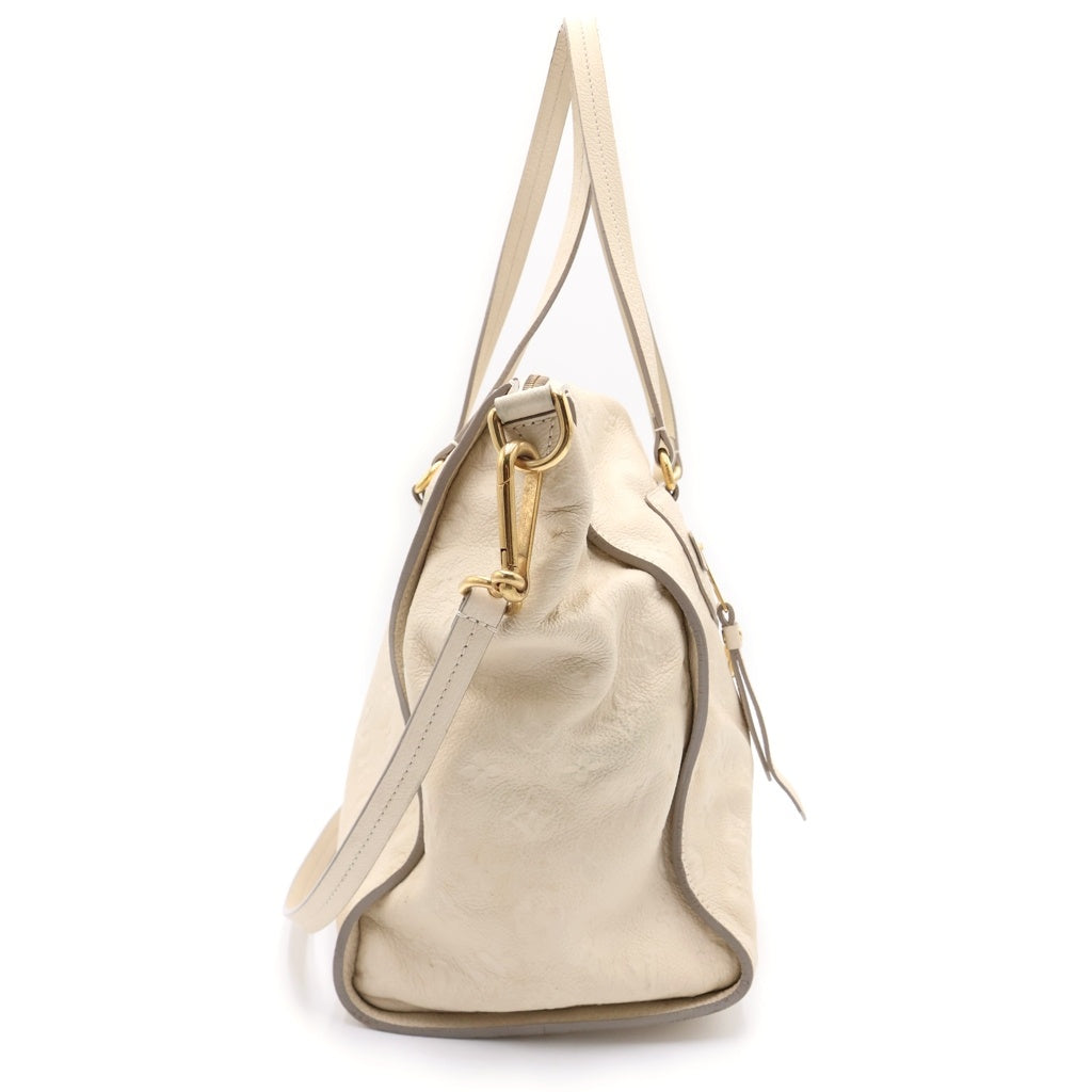 LOUIS VUITTON(ルイヴィトン) モノグラムアンプラント ルミニューズPM 2WAYバッグ ハンドバッグ ショルダーバッグ アイボリー レザー M93411 ゴールド金具 レディース