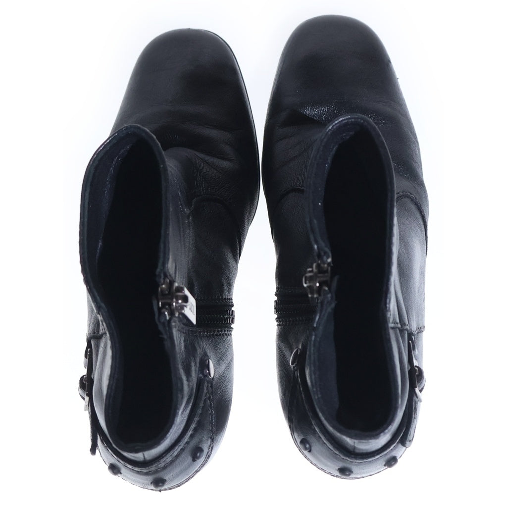 TOD'S(トッズ) レザーショートブーツ ブラック レザー 靴 レディース