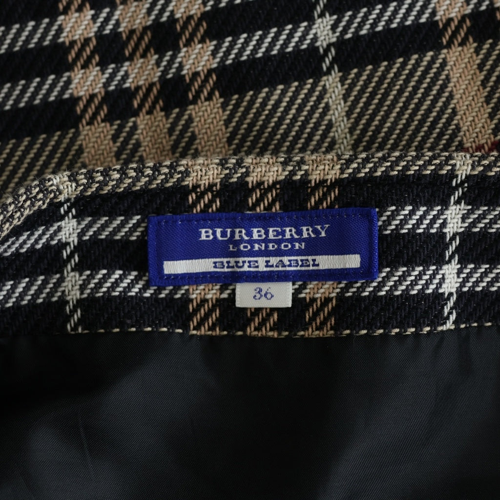 BURBERRY BLUE LABEL(バーバリーブルーレーベル) ノバチェック ミニスカート ベージュ #36 レディース