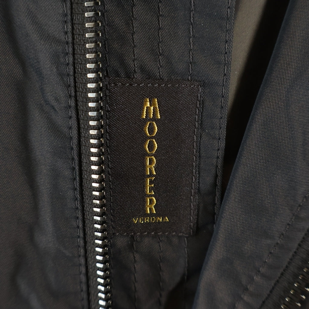 MOORER(ムーレー) ナイロン ジップアップジャケット ブラウン