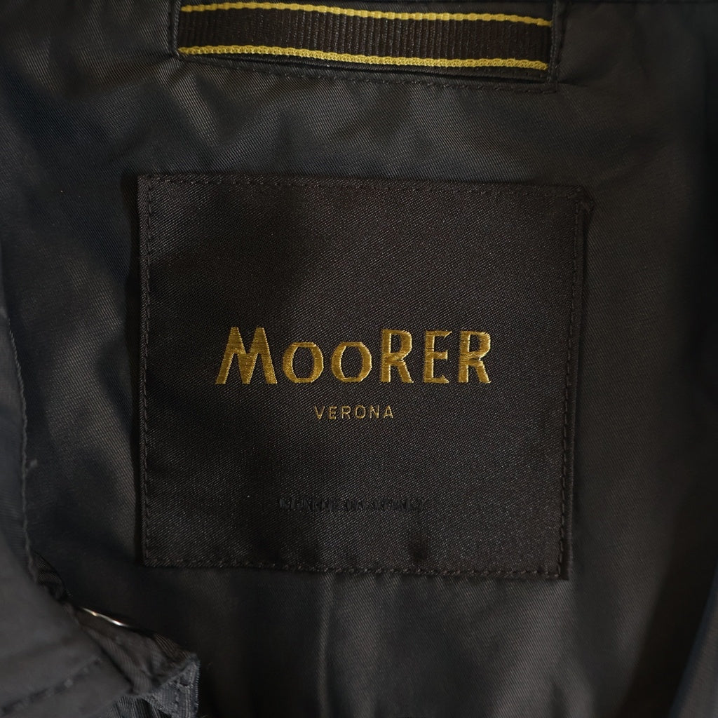 MOORER(ムーレー) ナイロン ジップアップジャケット ブラウン