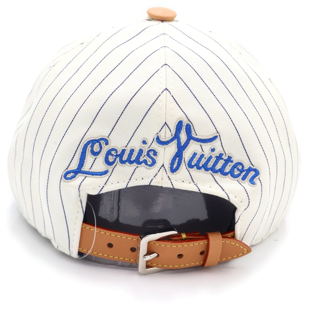 LOUIS VUITTON(ルイヴィトン) キャップ LV バーシティ ベースボールキャップ ホワイト×ベージュ M7142L