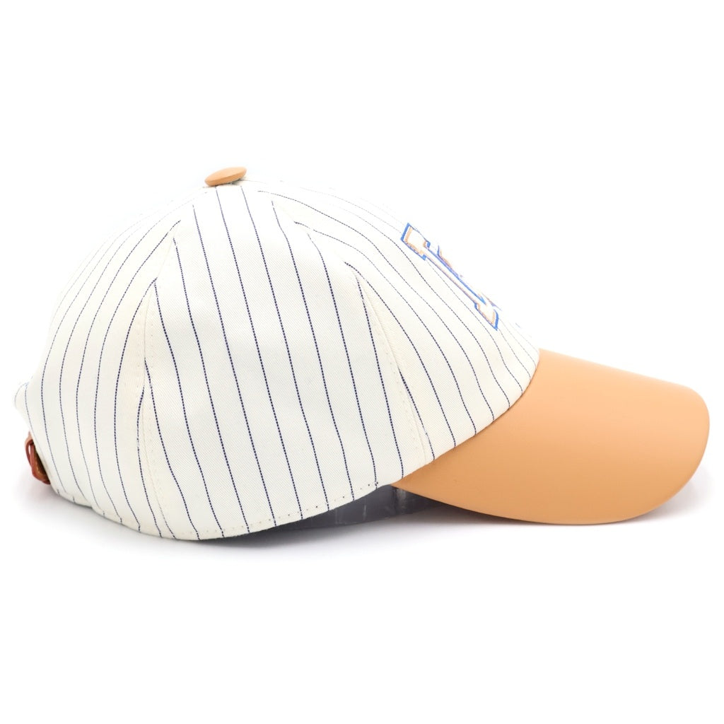 LOUIS VUITTON(ルイヴィトン) キャップ LV バーシティ ベースボールキャップ ホワイト×ベージュ M7142L