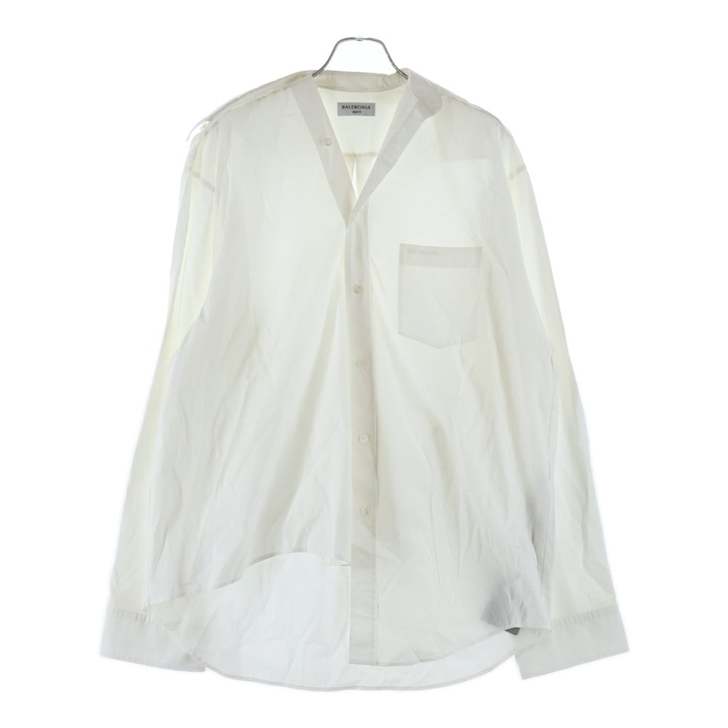 BALENCIAGA(バレンシアガ) アシンメトリーオーバーシャツ ホワイト 