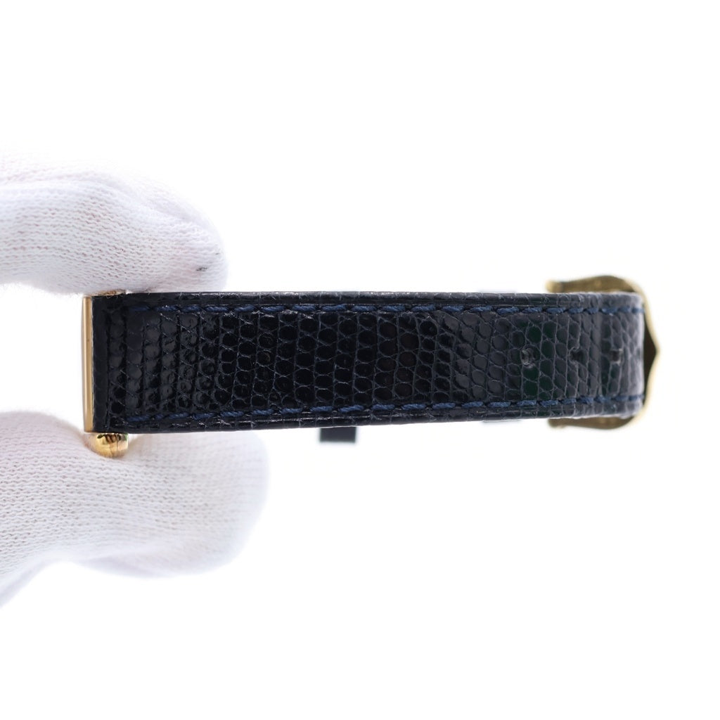 Cartier(カルティエ) マストタンクSM シルバーギルト ホワイト文字盤 レザーベルト クォーツウォッチ 腕時計 ゴールド/ブラック W1008354 レディース