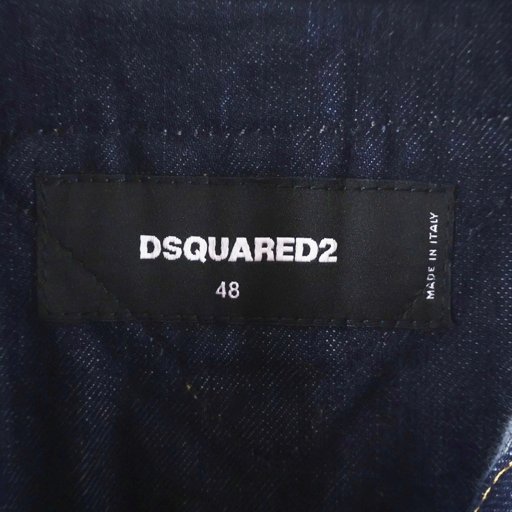 DSQUARED2(ディースクエアード) パッチワークデニムジャケット インディゴブルー #48