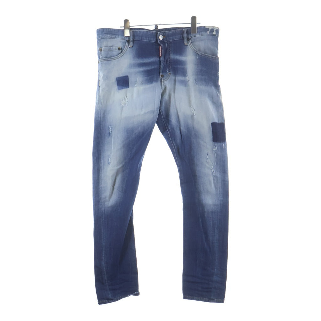 DSQUARED2(ディースクエアード) ダメージデニムパンツ インディゴブルー #52 S74LB0248