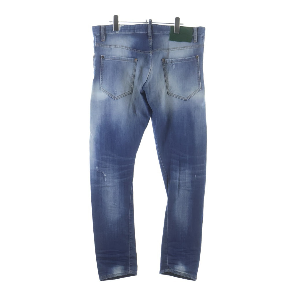DSQUARED2(ディースクエアード) ダメージデニムパンツ インディゴブルー #52 S74LB0248