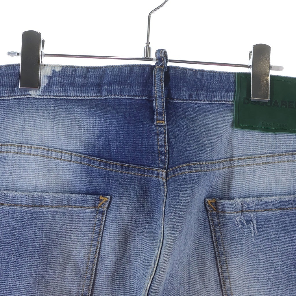 DSQUARED2(ディースクエアード) ダメージデニムパンツ インディゴブルー #52 S74LB0248