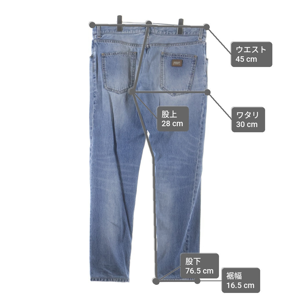DOLCE & GABBANA(ドルチェアンドガッバーナ) ストレートデニムパンツ インディゴブルー #50