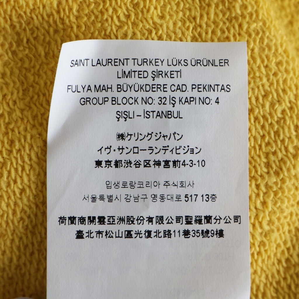 SAINT LAURENT PARIS(サンローランパリ) フロントロゴ クルーネックスウェットトレーナー イエロー 782051