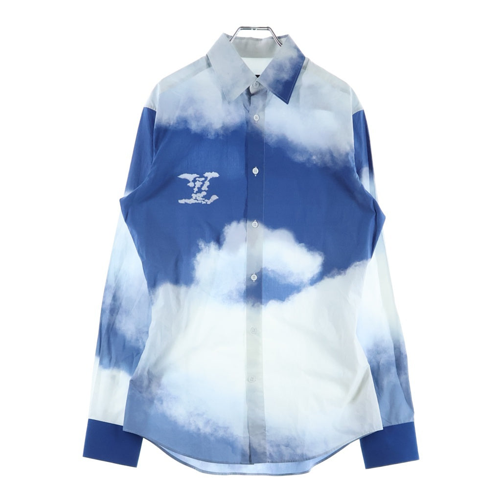 LOUIS VUITTON(ルイヴィトン) 20AW LVクラウド 長袖シャツ ブルー #XS RM202 YRU HJS74W