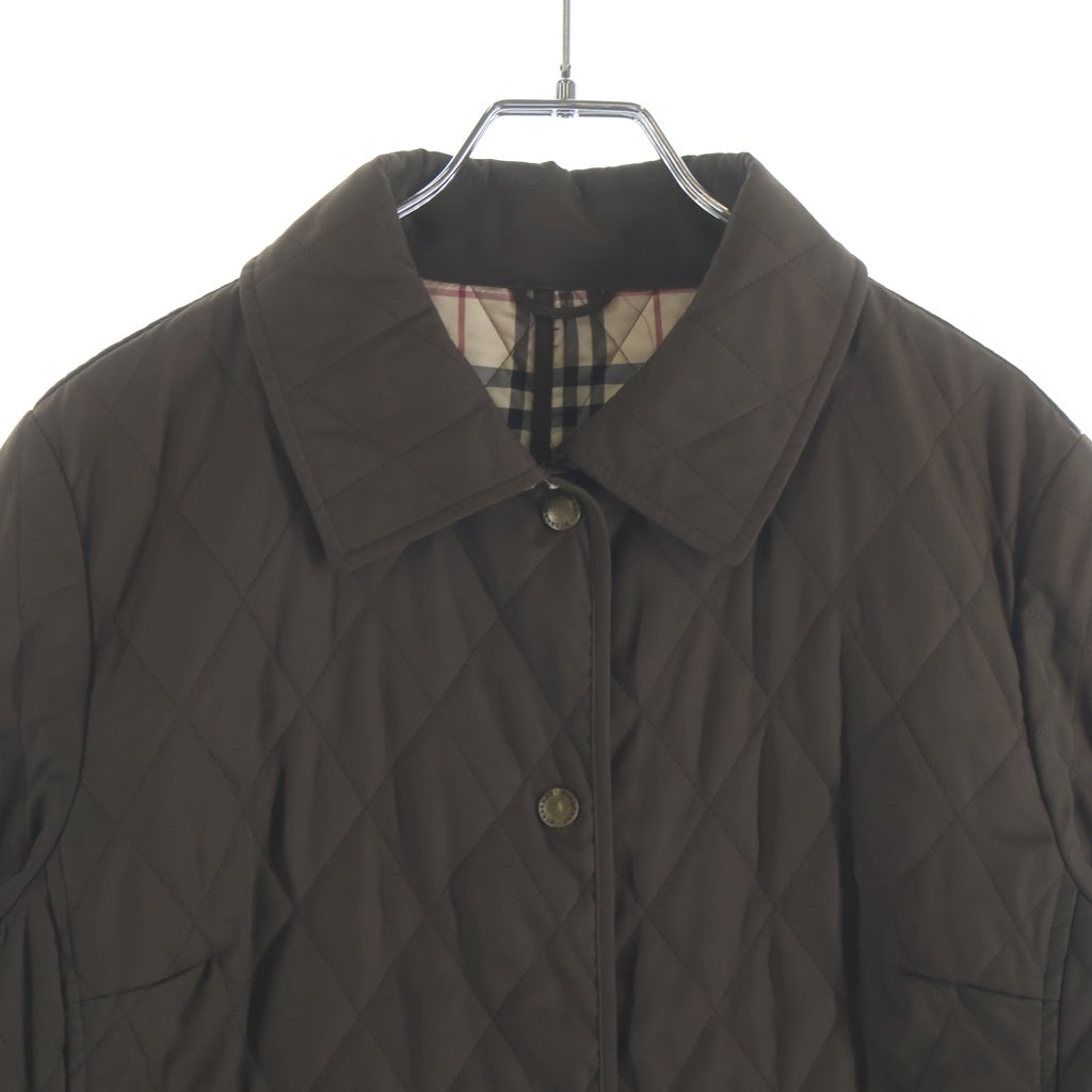 BURBERRY LONDON(バーバリーロンドン) 裏地ノバチェック柄 キルティング スナップボタン ジャケット ブラウン FC059-730 レディース